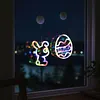 Easter Window Lights 2 Pack Easter Egg and Bunny Shaped Battery Operated Indoor Lights Holiday Decorations for Indoor Outdoor Party Decor