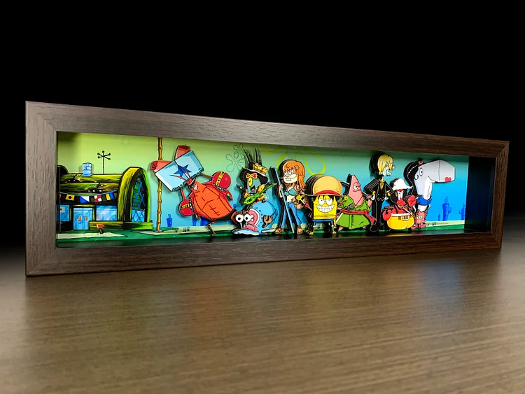 MOMO Studio - One Piece Decorative Painting of SpongeBob SquarePants Scene -