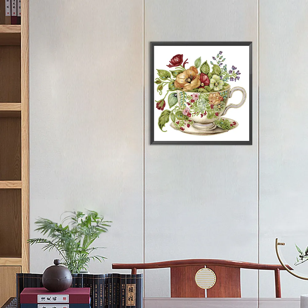 Diamond Painting - Partial Special Shaped Drill - Flower(30*30cm)