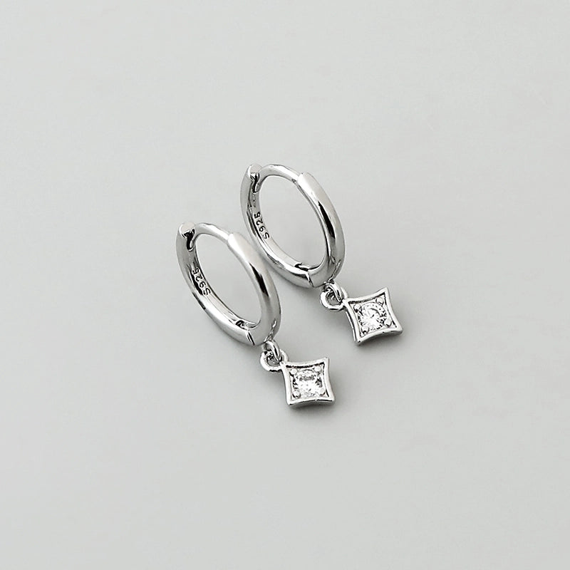 1 Pair Minimalist Geometric Plating Copper Drop Earrings