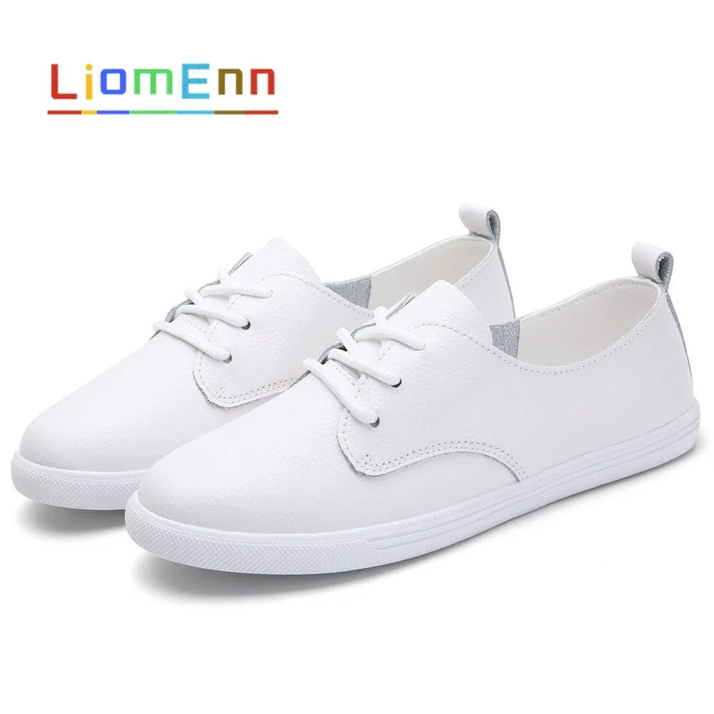 Women's white sneakers women White Flats Leather Sport Casual Shoes Women 2021 Spring Summer tennis shoes Female Ladies Loafers