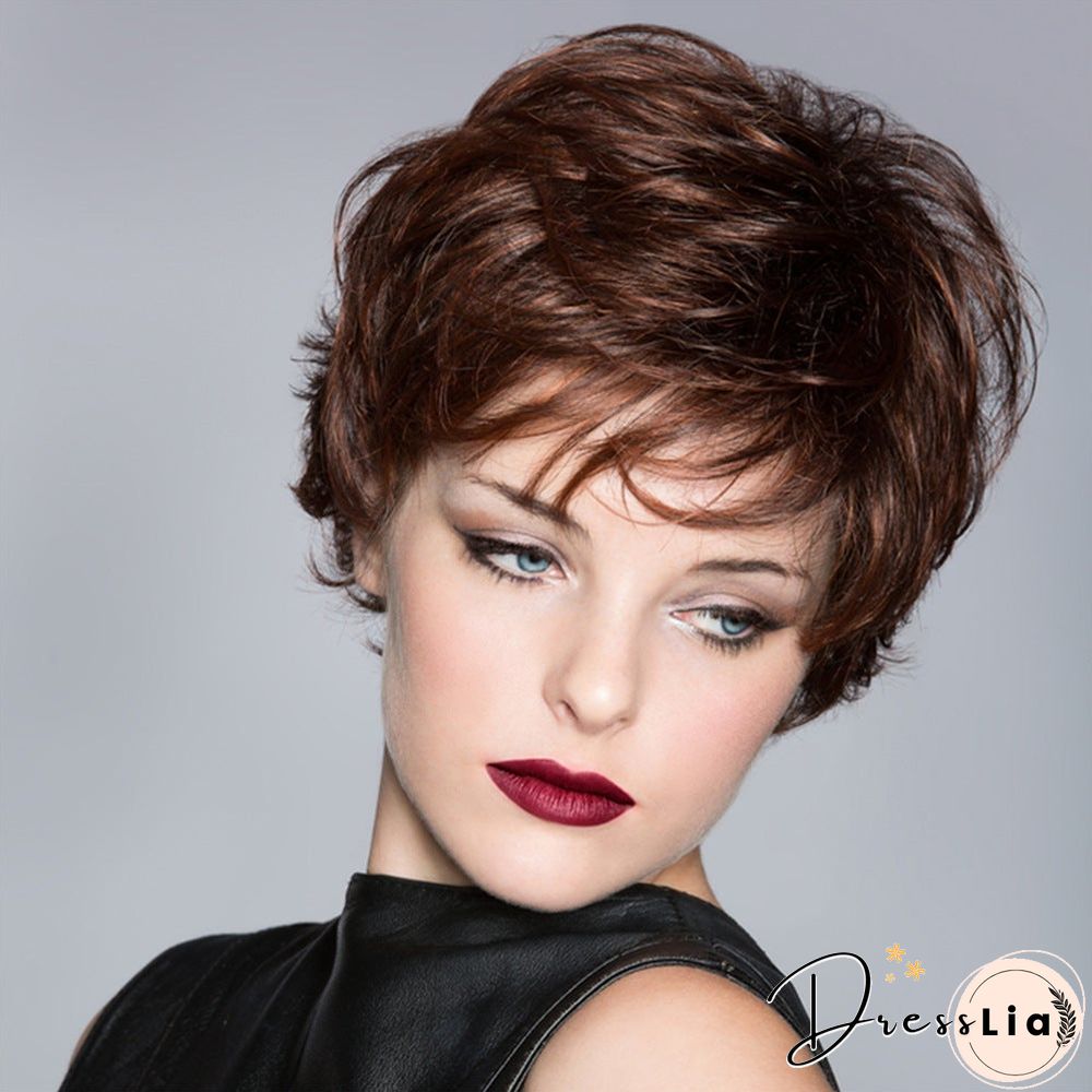 Explosions Wig Ladies Fashion Realistic Natural Chemical Fiber Short Curly Hair Headgear