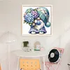 Hydrangea Gnome-11CT Stamped Cross Stitch 45*45cm/17.72*17.72in