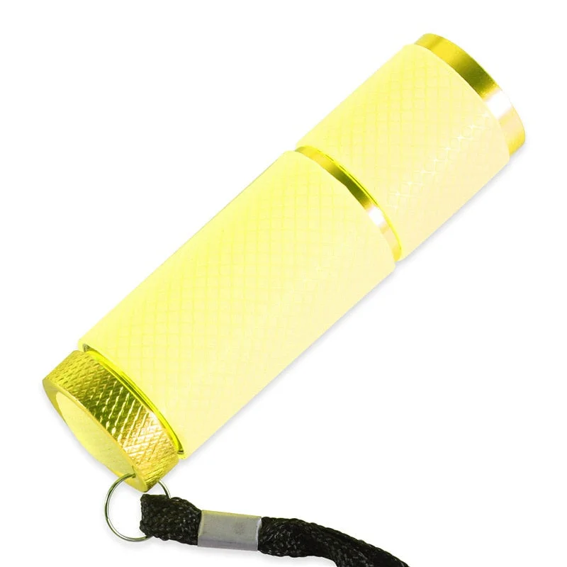 HOT  Small Glow Flashlights with 9 LED Lights UV Currency Detector Lamp Portable Light Nail Dryer For Nail Gel SANA889-Nail Inspo