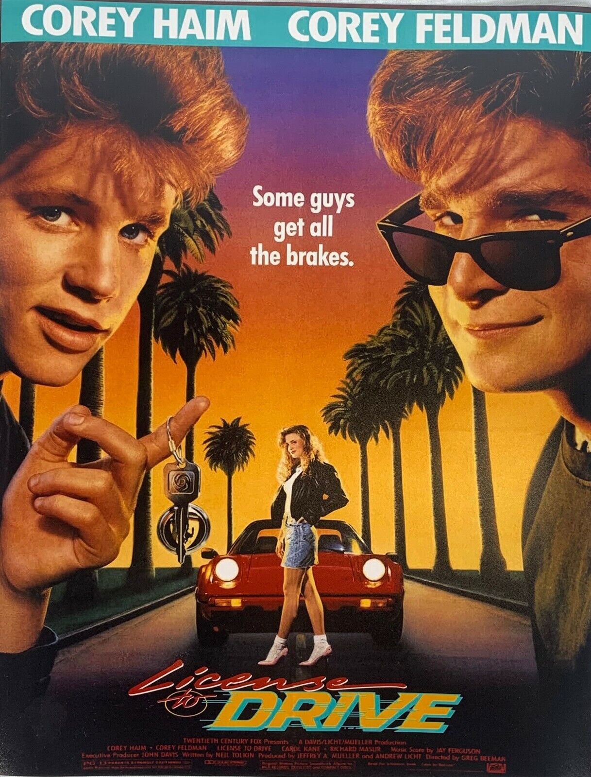 License To Drive 11x14 Movie Poster Photo Poster painting unsigned Corey Feldman Corey Haim