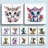 12pcs Cute Dragon-11CT Stamped Cross Stitch Set 12.5*12.5cm/4.92*4.92in tapestrymarket