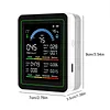 10 In 1 Multifunctional Air Quality Detector Type-C Charging Carbon Dioxide Airs Tester LCD Screen Portable Smartair Quality Tester for CO2 CO TVOC HCHO Temp AQI PM2.5 10 Detect