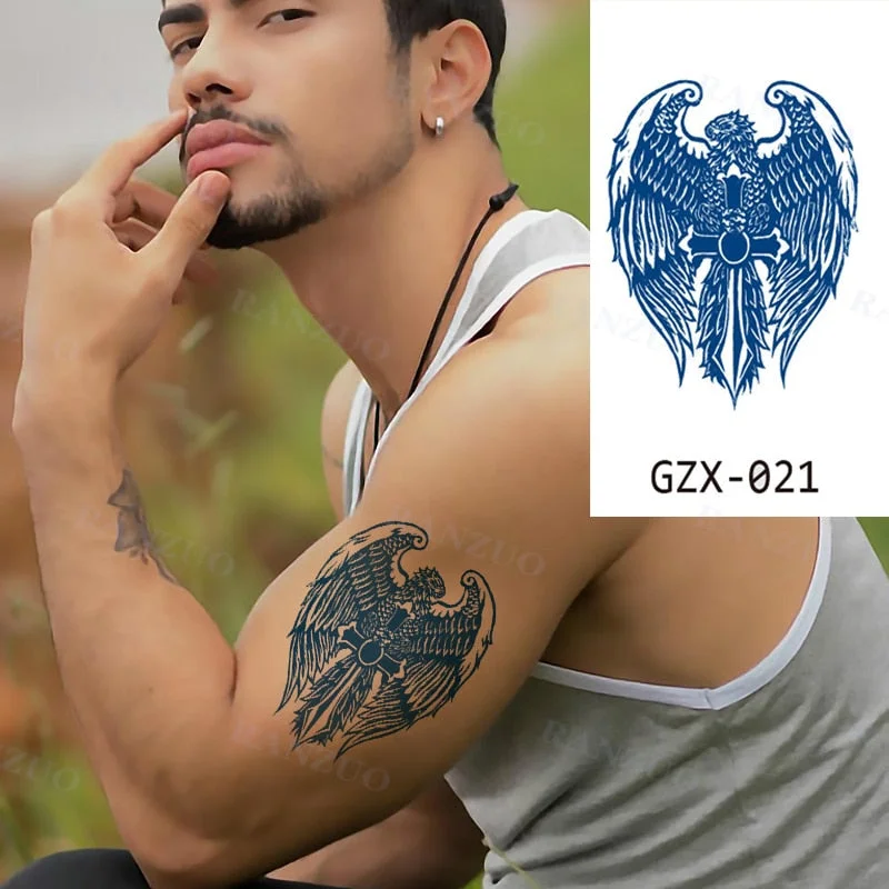 Waterproof Temporary Tattoos Stickers Temporary Tattoo for Women Men Fashion Art Tatoo Sticker Chest Stickers Neck Tattoo Fake