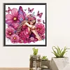 Rosa Schmetterling Mädchen - speziell geformtes Diamond Painting - 30*30cm