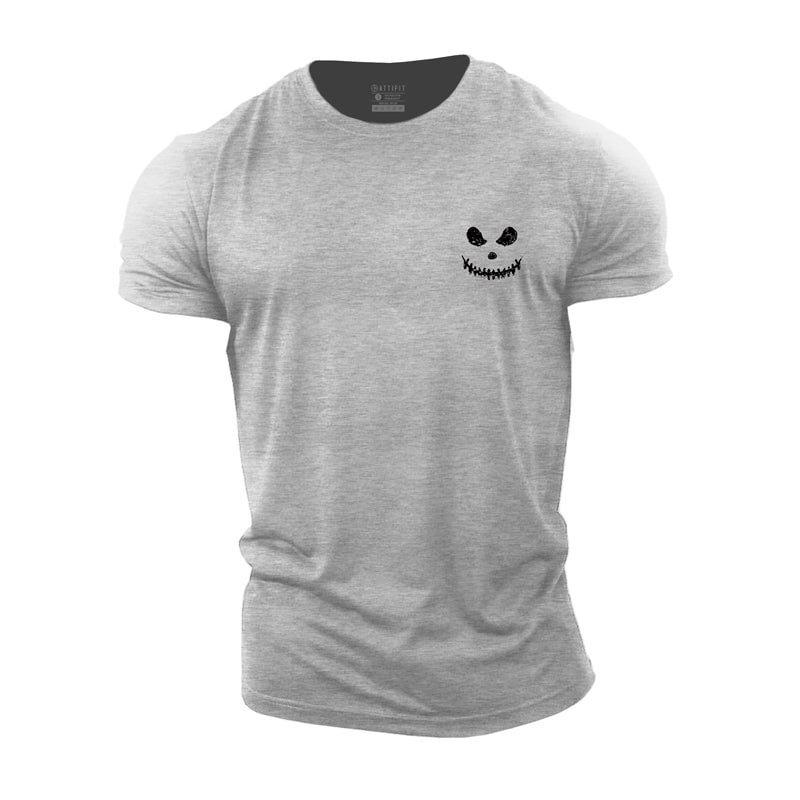 Cotton Evil Smiley Face Men's T-shirts tacday