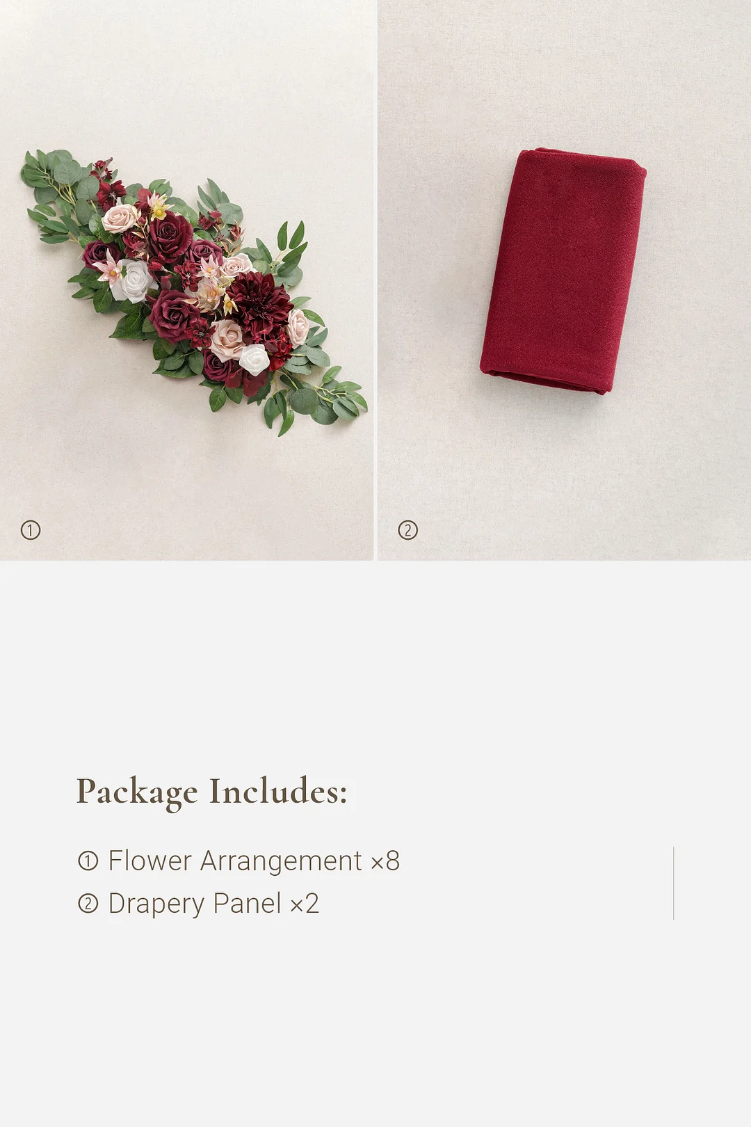 Flower Arrangements for Arch Decor in Romantic Marsala