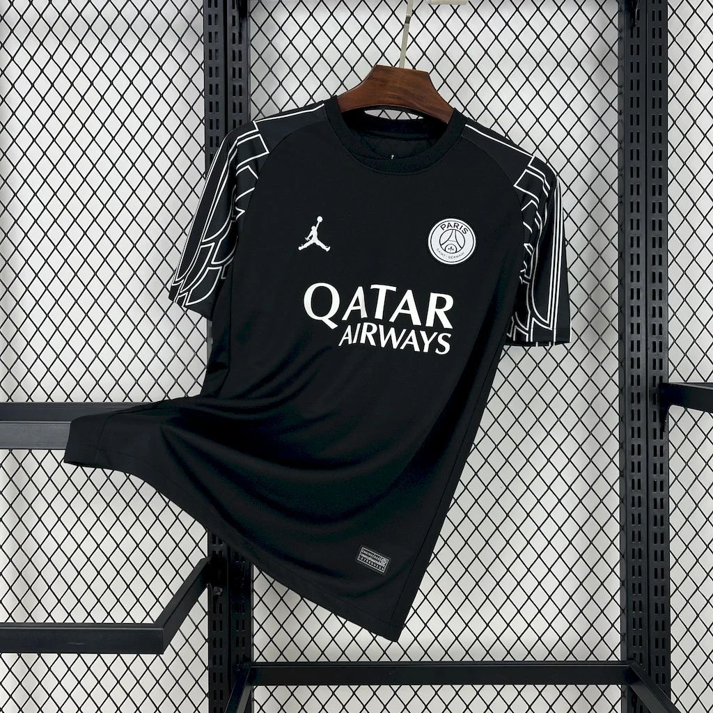 2025/26 Psg Paris Saint-Germain Third Away Black Football Jersey