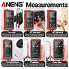 Smart Digital Multimeter 6000 Counts Touch Screen Ammeter Tester Meter (Red)