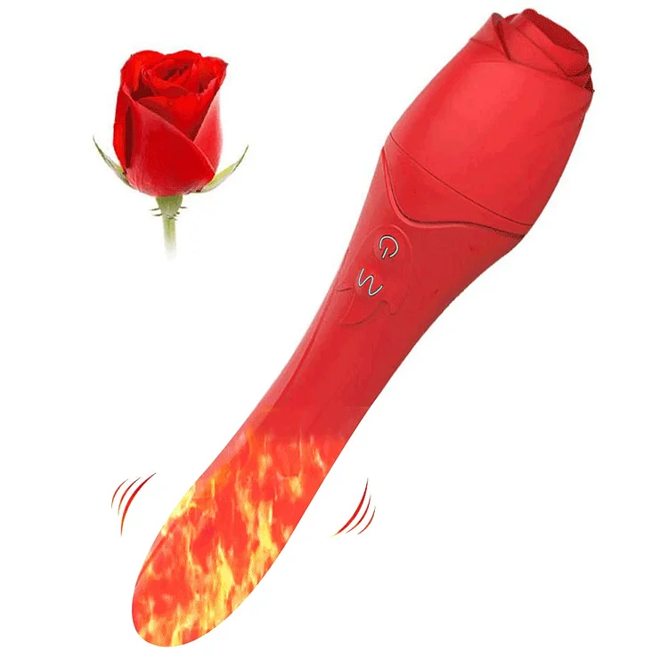 Rose Heated G-Spot Vibrators Adult Massage Stick