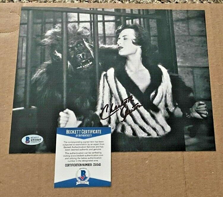 CHARLOTTE AUSTIN SIGNED BRIDE AND THE BEAST 8X10 Photo Poster painting BECKETT CERTIFIED