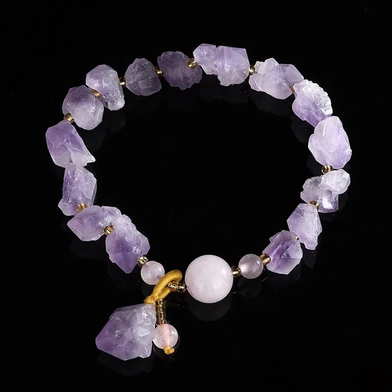 Natural Amethyst Crystal Luck Bracelet