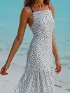 Polka Dot Condole Belt Maxi Dress