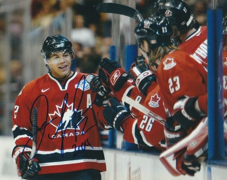 JAROME IGINLA SIGNED 2004 WORLD CUP of HOCKEY TEAM CANADA 8x10 Photo Poster painting HHOF FLAMES