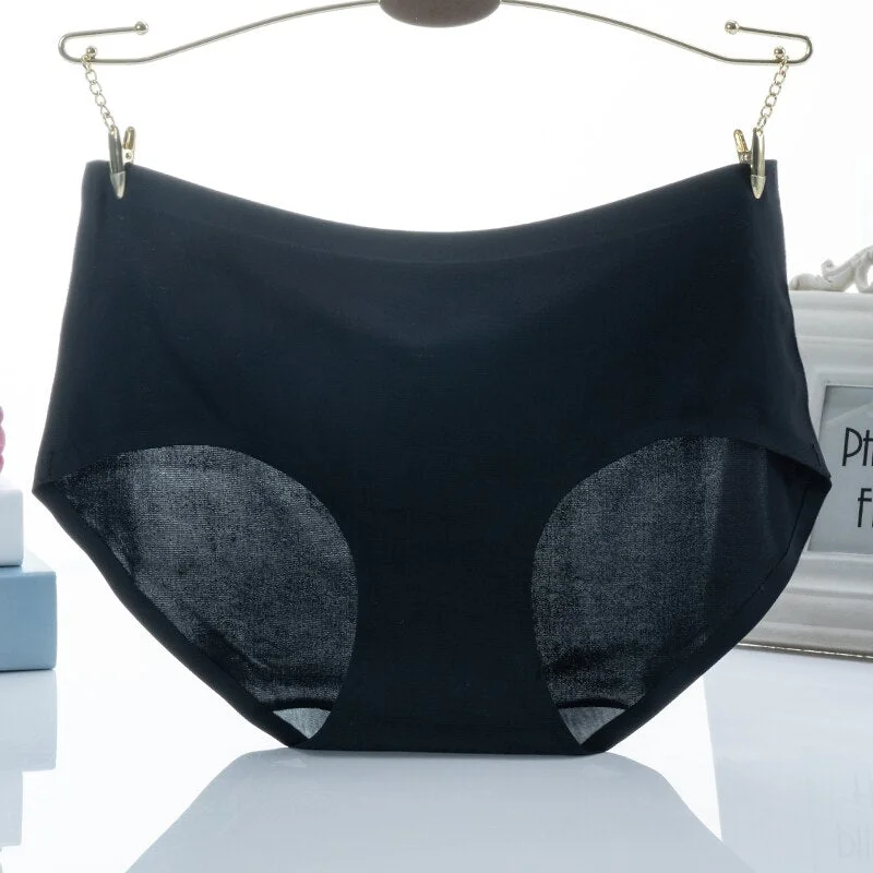 Factory Direct Large size Viscose Fiber Seamless Underwear Women's Sexy Mid-Waist Plus-sized Comfortable Women's Panties