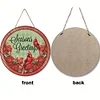 Seasons Greetings - Round Wooden Signs(12*12Inch)