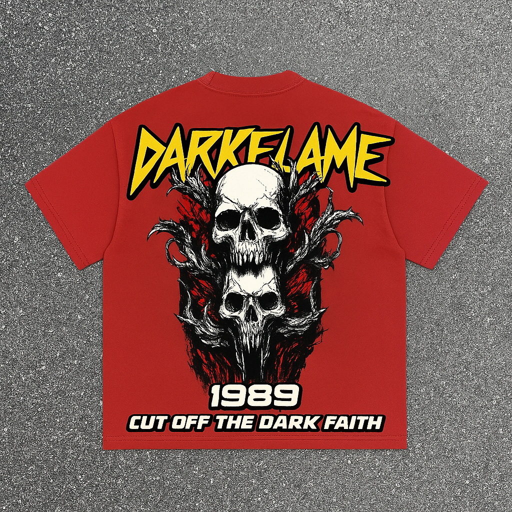 Satanic Print Short Sleeve T-shirt