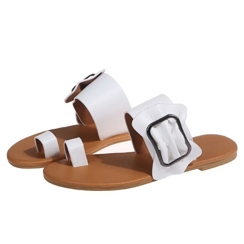 2021Women Slippers Thumb Ring Sandals  Orthopedic Sandals Ladies  Flat Outdoor Slides  Beach  Fashion  Female Shoes Open Toe