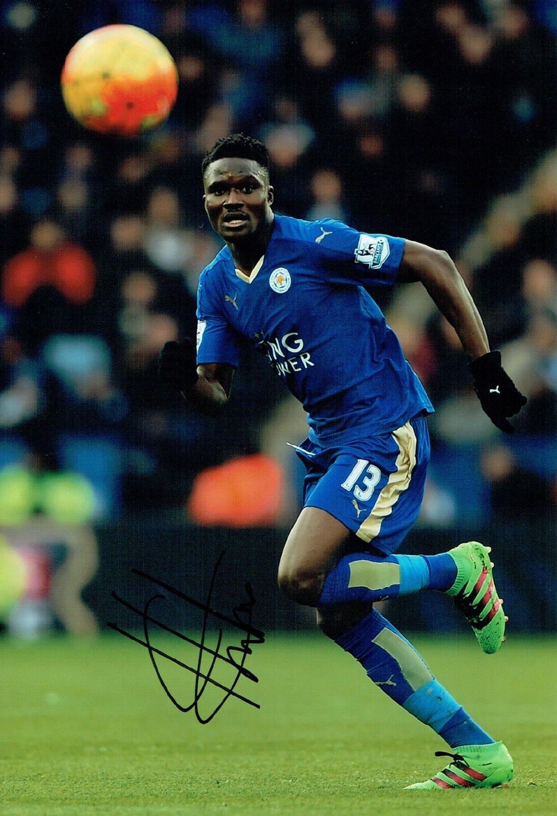 Daniel AMARTEY Leicester City Ghana Signed Autograph 12x8 Photo Poster painting AFTAL COA