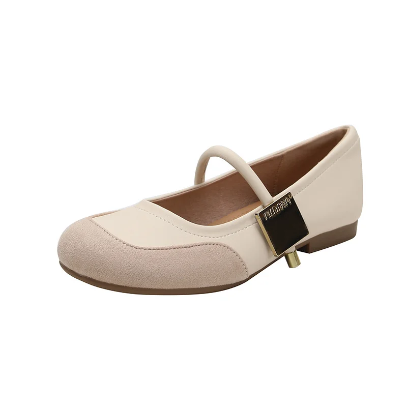 Uveng Uveng Ballet Shoes French Mary Jane Shoes Summer With Skirt Flat Single Shoes Driving Shoes