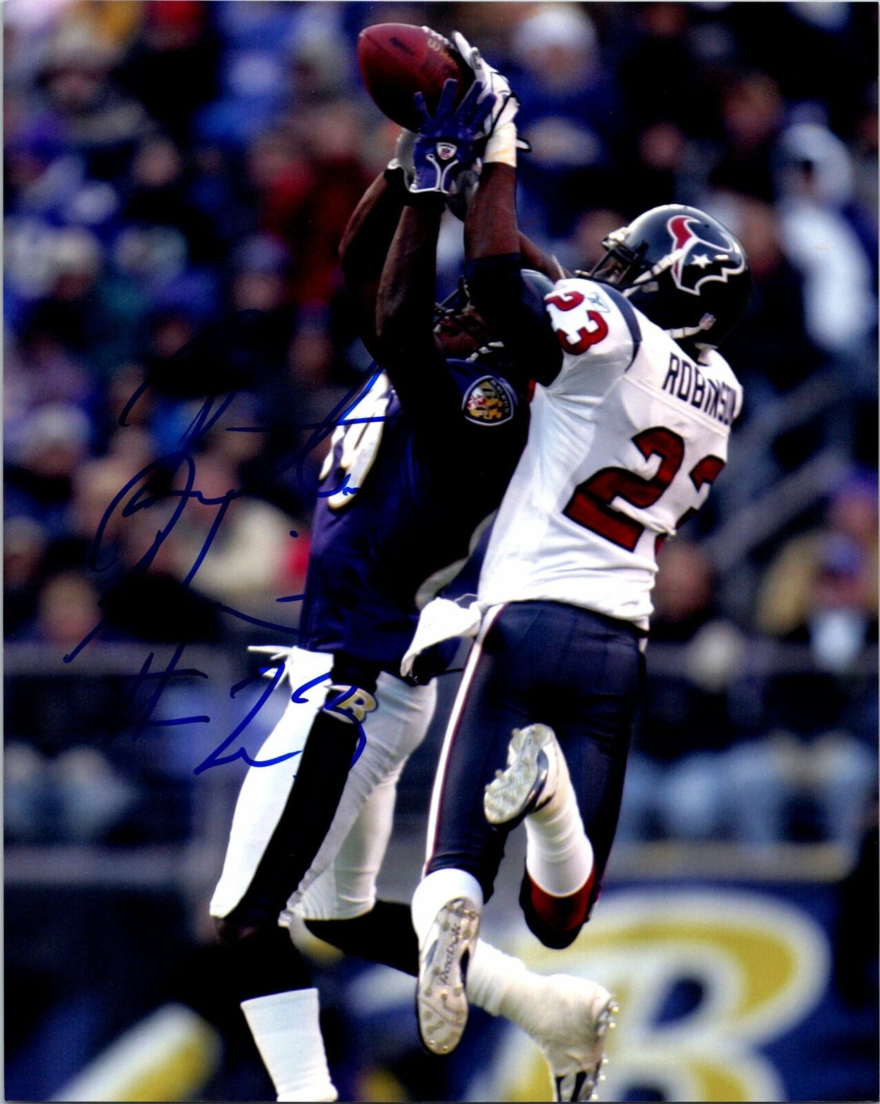 Dunta Robinson Signed 8x10 Photo Poster painting Houston Texans Autographed NFL AWM COA