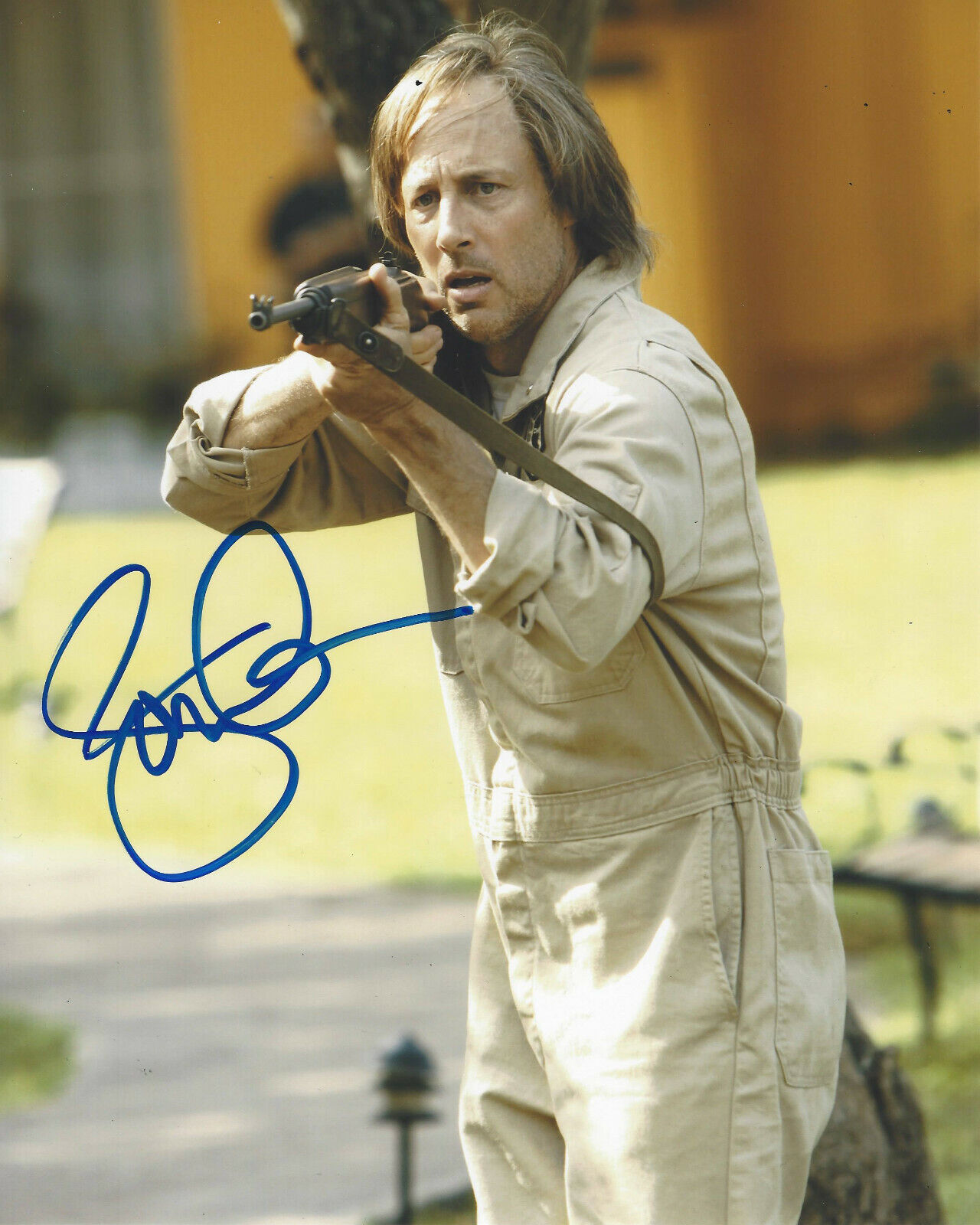 JON GRIES SIGNED AUTHENTIC 'LOST' ROGER LINUS 8x10 Photo Poster painting w/COA TV ACTOR