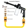 High Pressure Pump Car Wash Sprayer with Dispenser Bottle Adjustable Nozzle Car Soap Sprayer for Aut