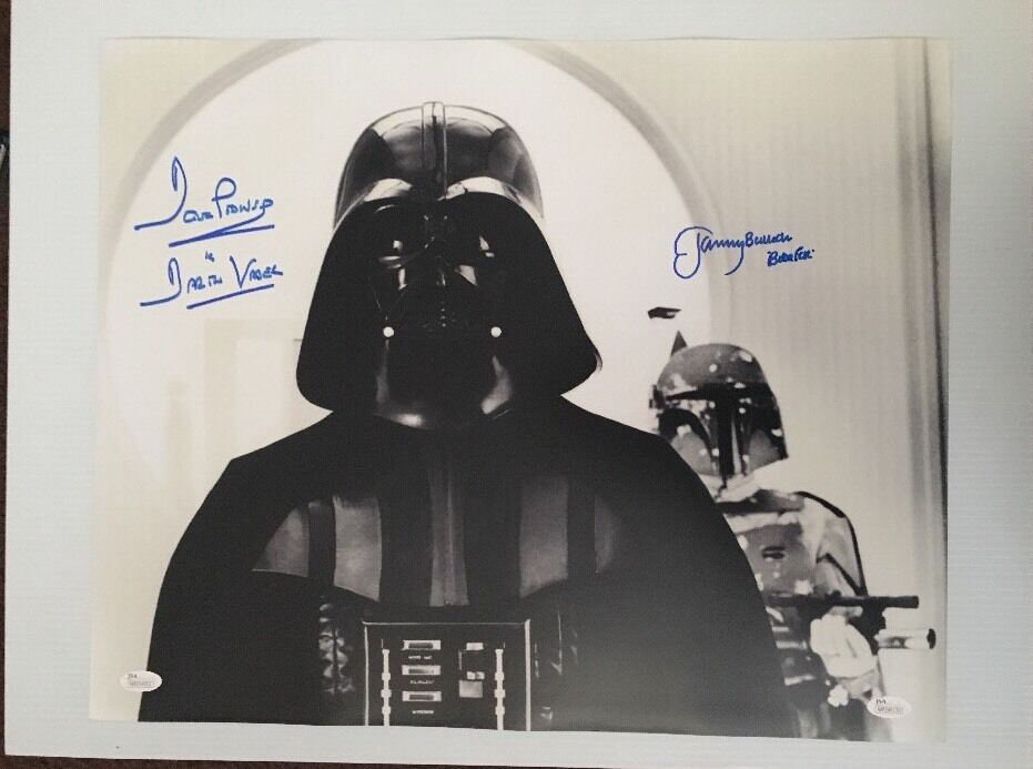 Dave David Prowse Jeremy Bulloch Signed Vader 16x20 Photo Poster painting Star Wars JSA COA 1