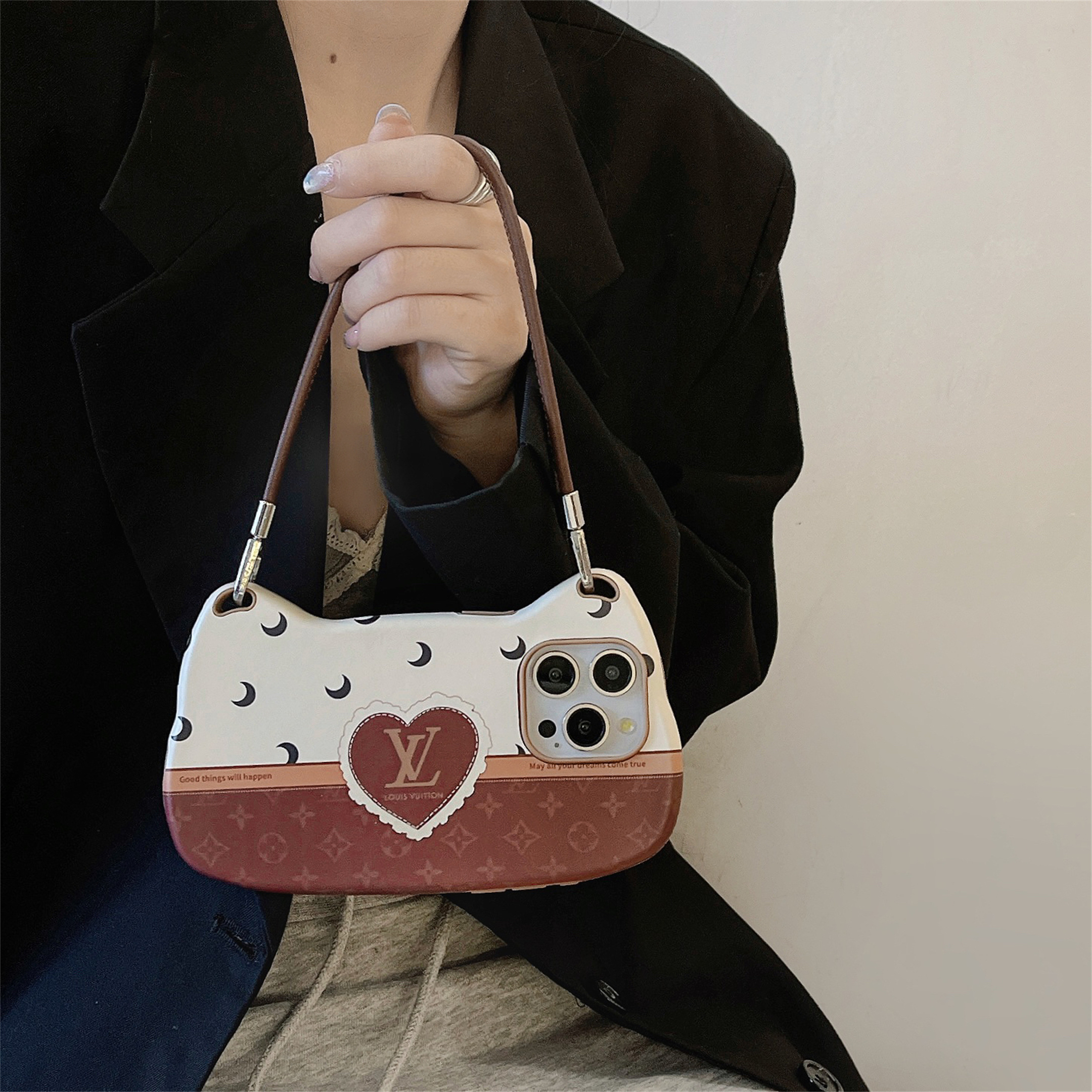 LV Elegant Handbag Style Iconic Monogram Apple iPhone Case