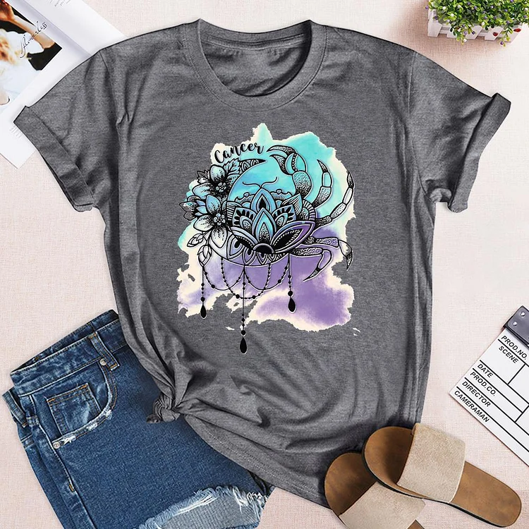 Cancer Crab Gift T-Shirt tee-03208-Annaletters
