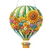 (US Local)Flower Hot Air Balloon Diamond Art Pendant 5D DIY Diamond Painting Dots Pendant