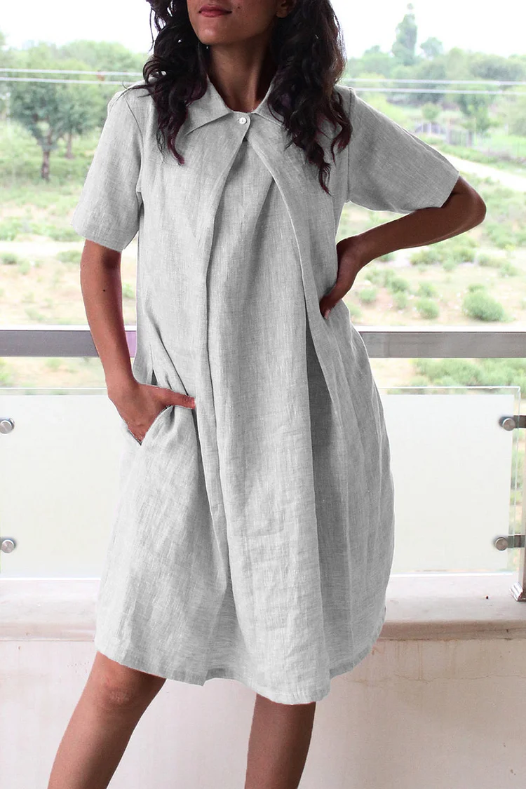 Women Linen Tunic Dress