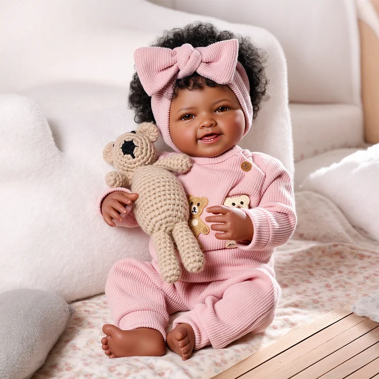Babeside Smiling Reborn Baby Mia&nbsp;17" African American Little Infant Girl Healing of the Heart