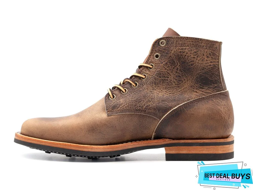 Cow Split Leather Men Boots Comfortable Boots Men Footwear Rubber Ankle Boots Men's Shoes