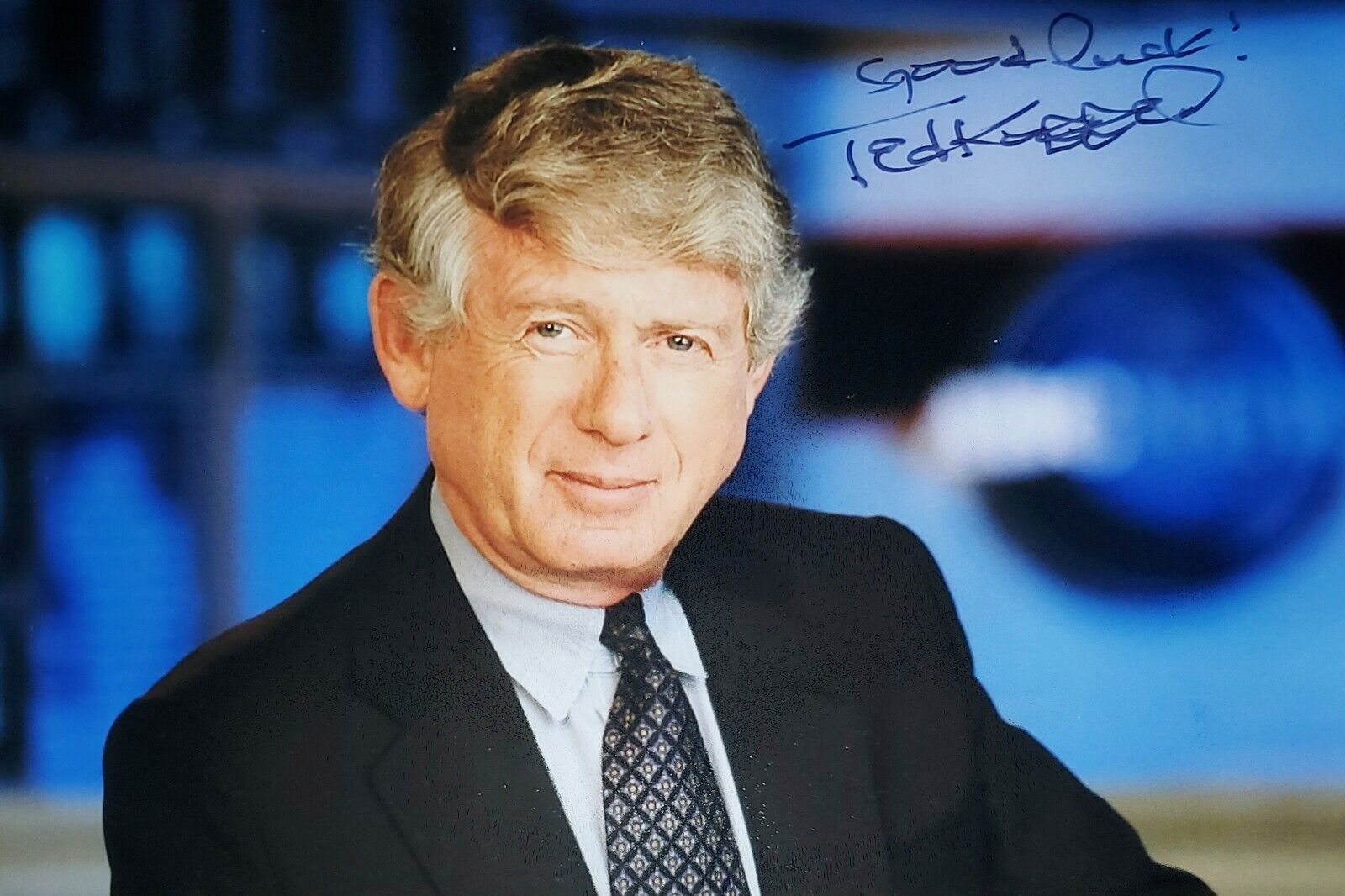 Ted Koppel Hand Signed Autograph Photo Poster painting Journalist News Anchor Nightline ABC