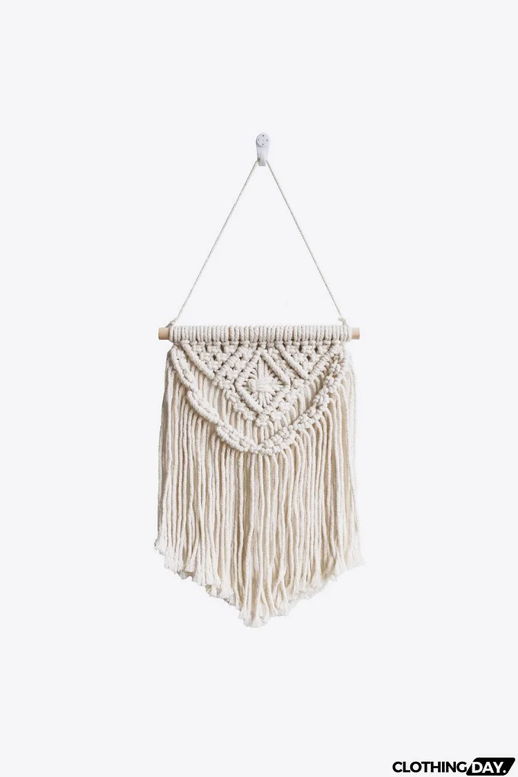 Macrame Fringe Wall Hanging Decor