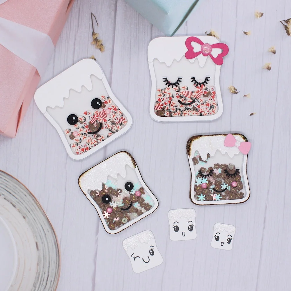 KSCRAFT Cute Marshmallow Shaker Metal Cutting Dies Stencils for DIY Scrapbooking Decorative Embossing DIY Paper Cards