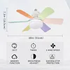 40w/200-2000lm Small Ceiling Fan with Lights with Remote Control Breeze Fan Light Three Color Temperature Options for Living Room Study & Household Use