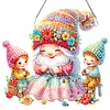 DIY Mothers Day Knitter Gnome Diamond Painting Single-sided Hanging Pendant