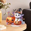 Acryl Halloween Katze - 5d DIY Handwerk Ornament