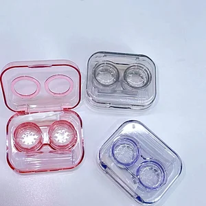 Portable transparent mini simple lens case 