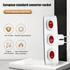 3 Horizontal Socket Power Adapter Power Converter Socket for Living Room Bedroom