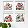 4Pack Gnomes Trucks-Crystal Rhinestone Diamond Painting(30x30cm)