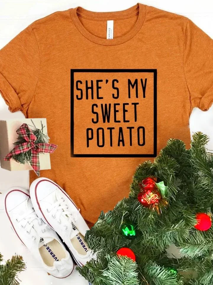 She's My Sweet Potato I Yam Christmas Matching T-shirts