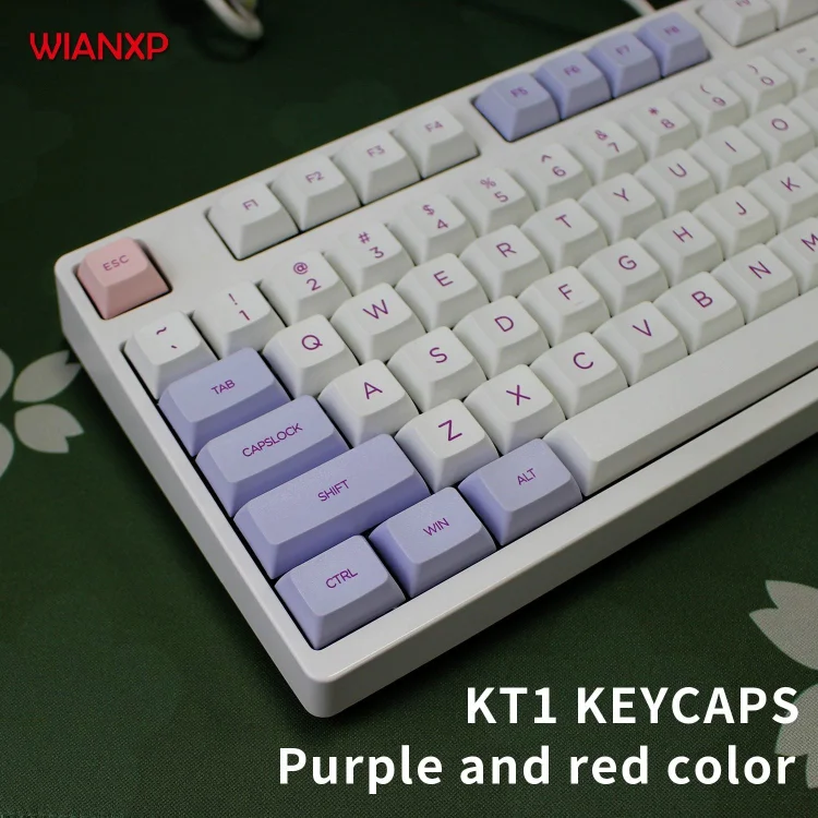 White And Purple Keycap Set