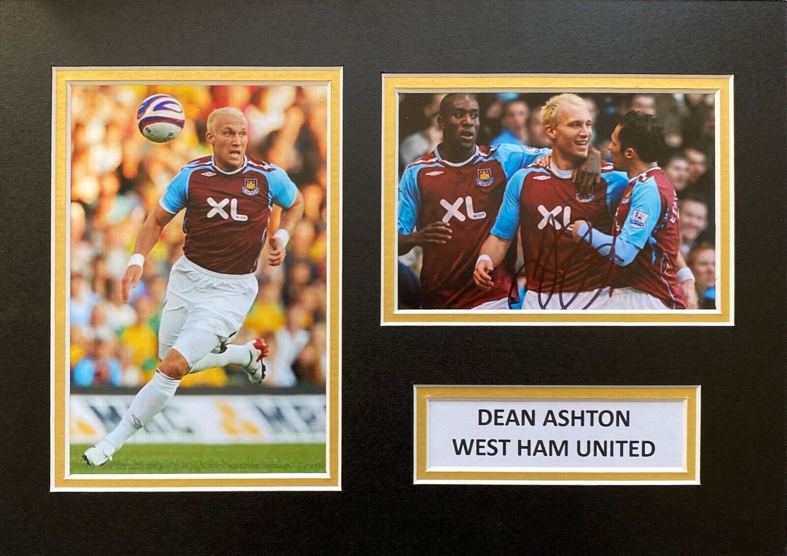 DEAN ASHTON HAND SIGNED A4 Photo Poster painting MOUNT DISPLAY WEST HAM UNITED AUTOGRAPH 3